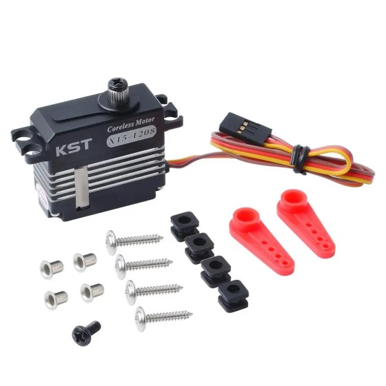 KST X15-1208 13.5KG Metal Gear Digital Mini Coreless Cyclic HV RC T-Rex 500 Helicopters Ranging Robot UAV Airplane
